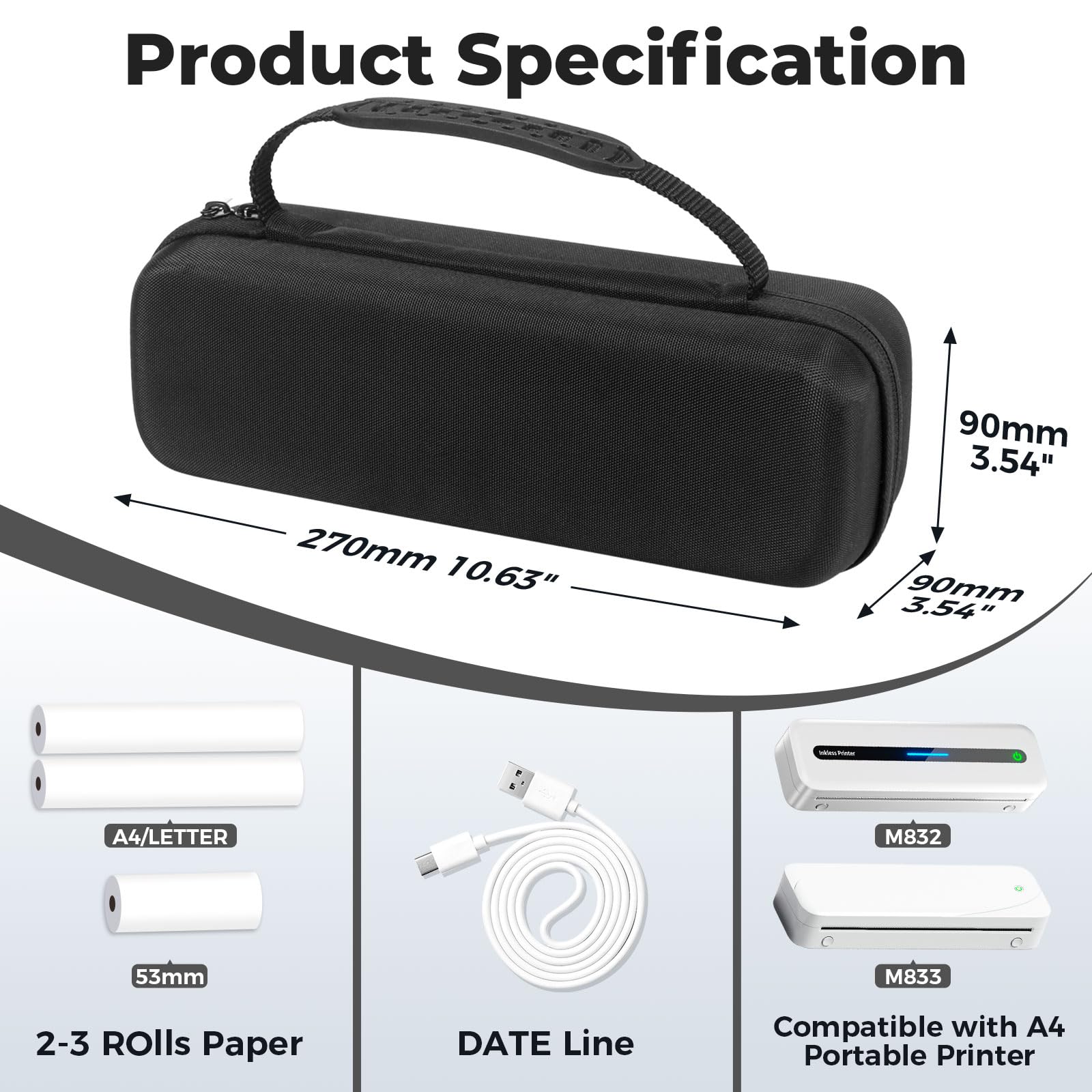 Amazon.com: Phomemo Case - M832 Portable Printer Case, Compatible